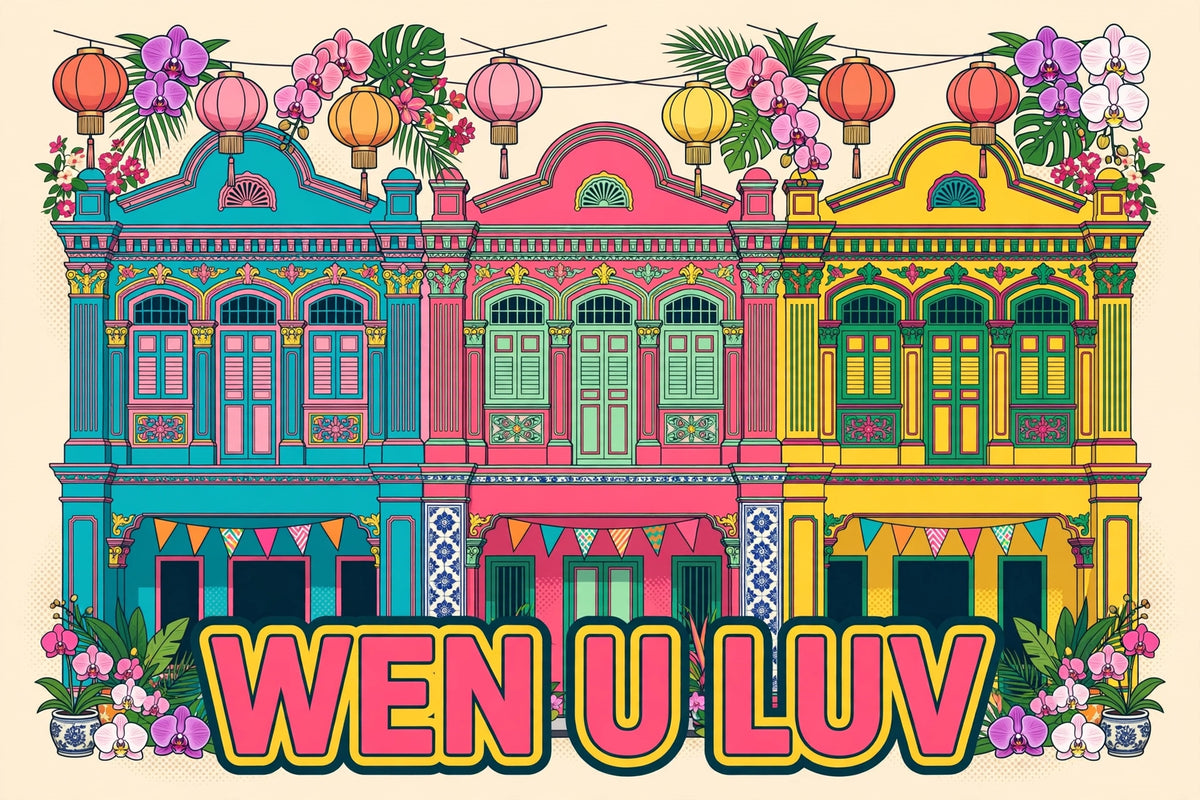 Wen U Luv Singapore Shophouses Tee