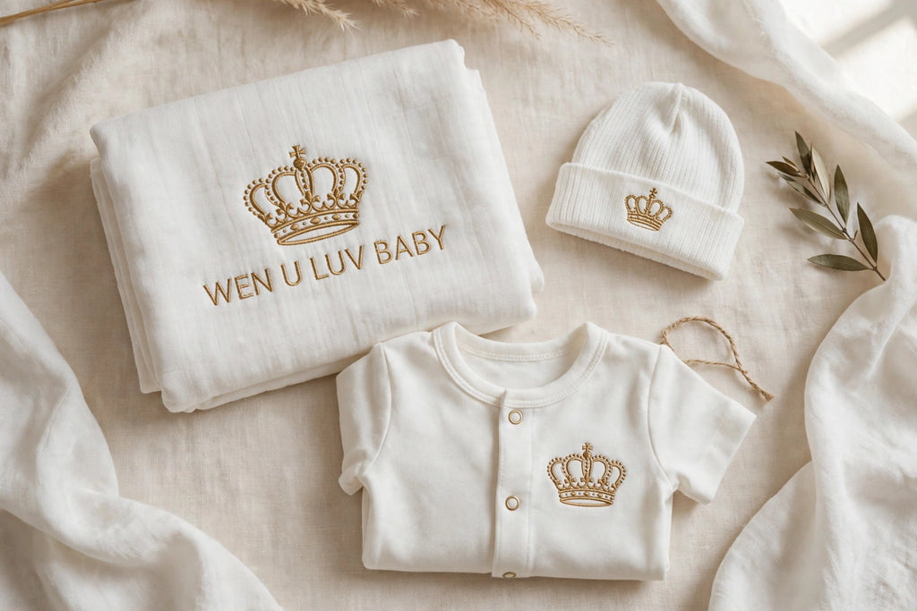 First Outfit Set - receiving blanket, onesie and cap