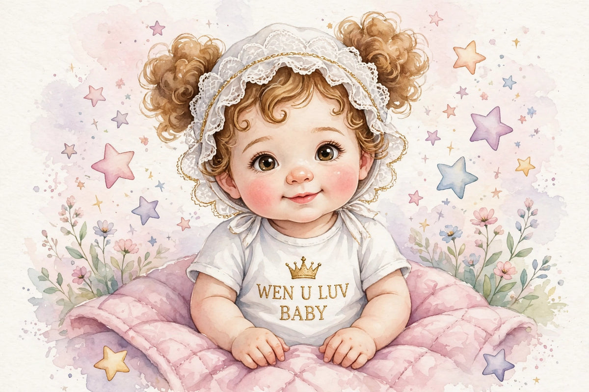 Baby girl lace bonnet - WEN U LUV BABY