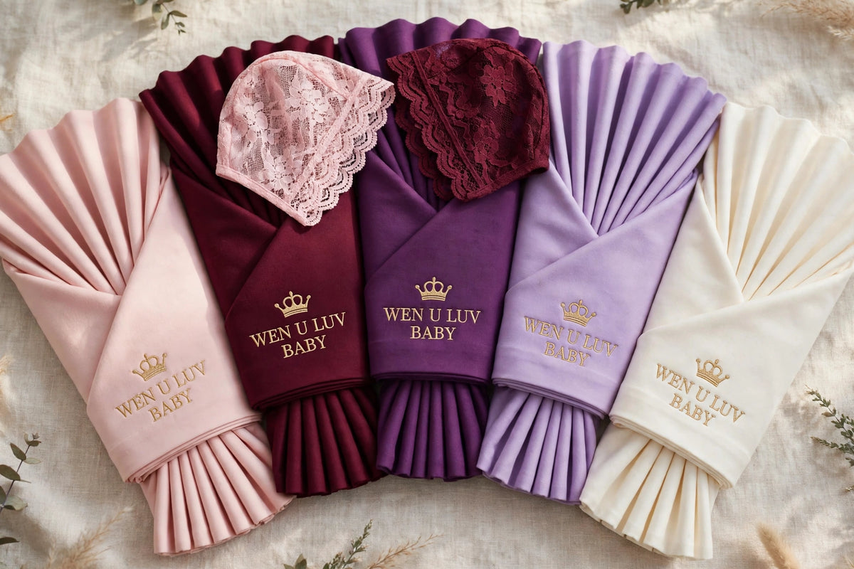 WEN U LUV Baby receiving blankets - girls colors