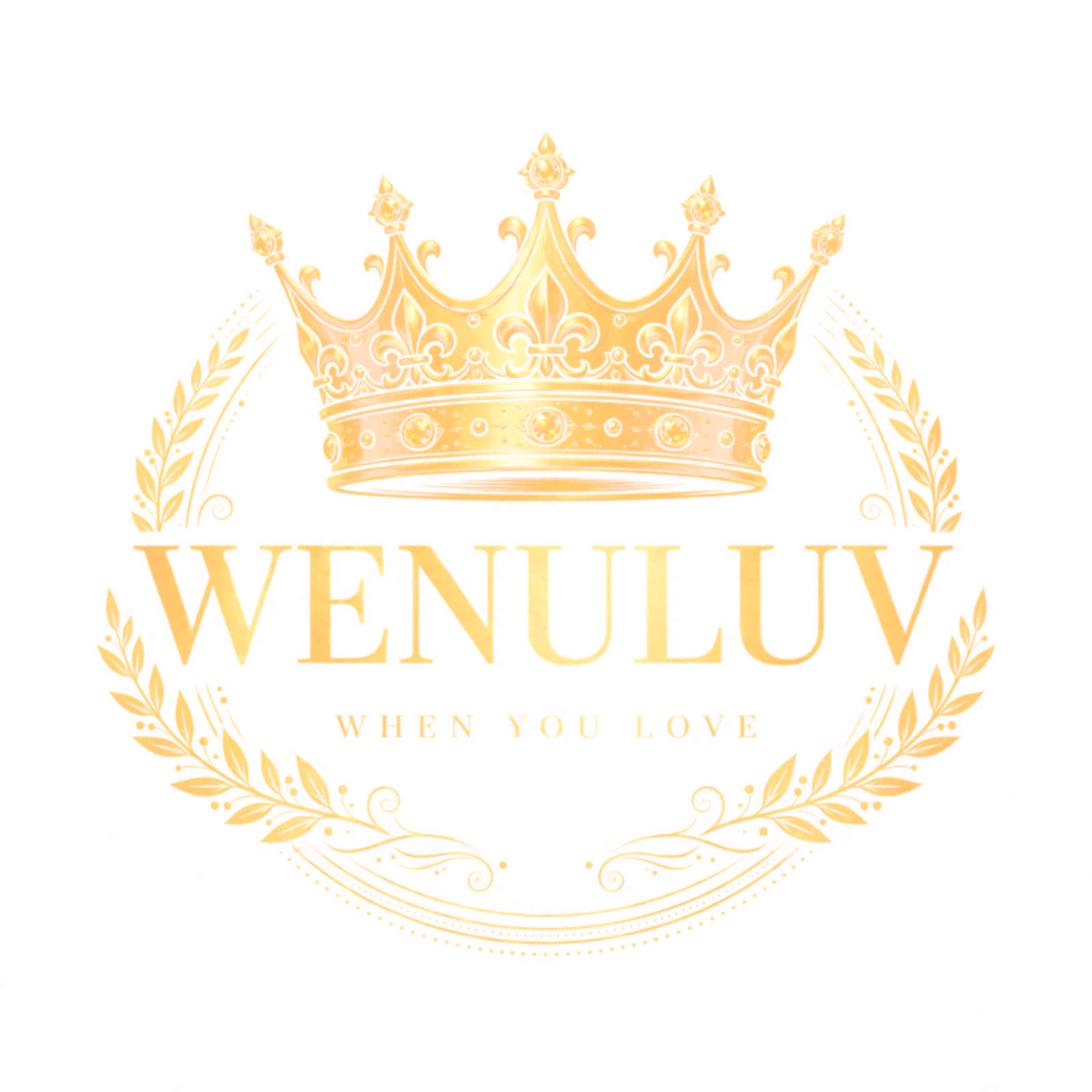 Wen U Luv Crew Socks - Gold Crown