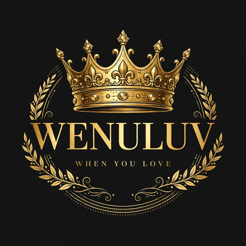 WENULUV gold crown emblem design