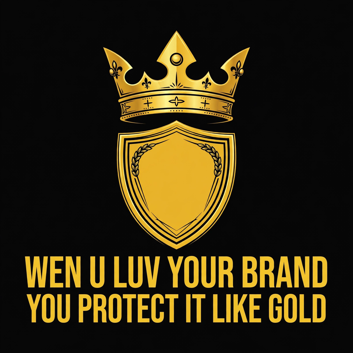 Wen U Luv Your Brand You Protect It Like Gold design