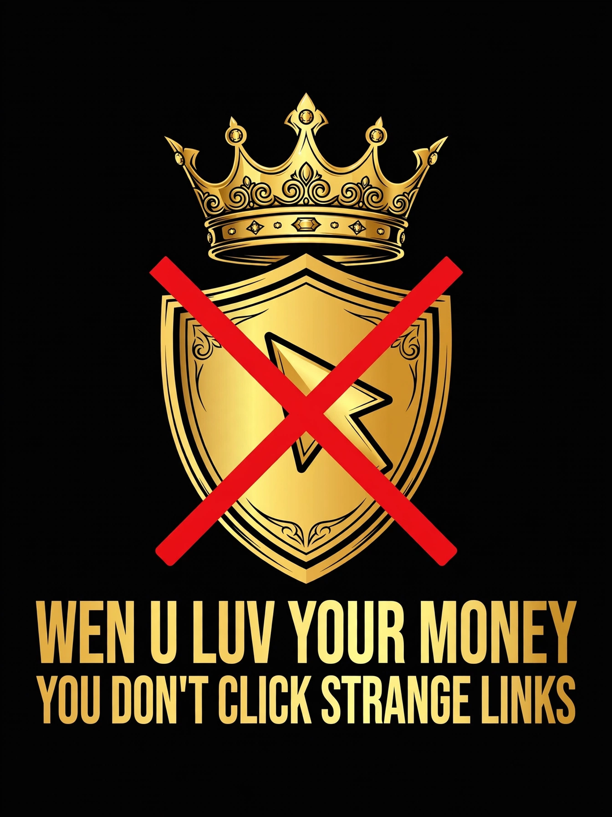 Wen U Luv Your Money You Don’T Click Strange Links design