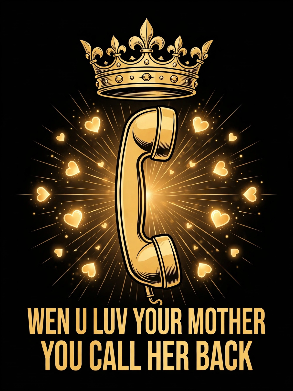 Wen U Luv Your Mother You Call Her Back design