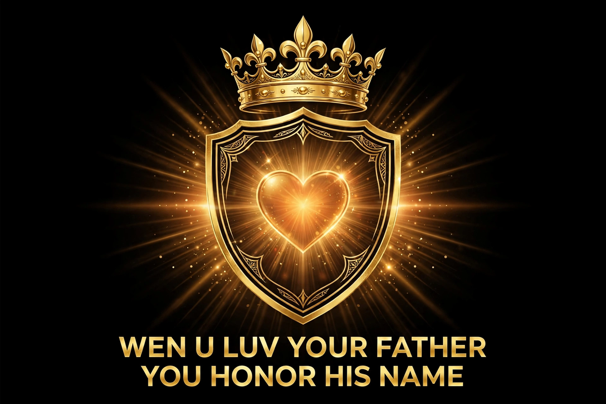 Wen U Luv Your Father You Honor His Name design