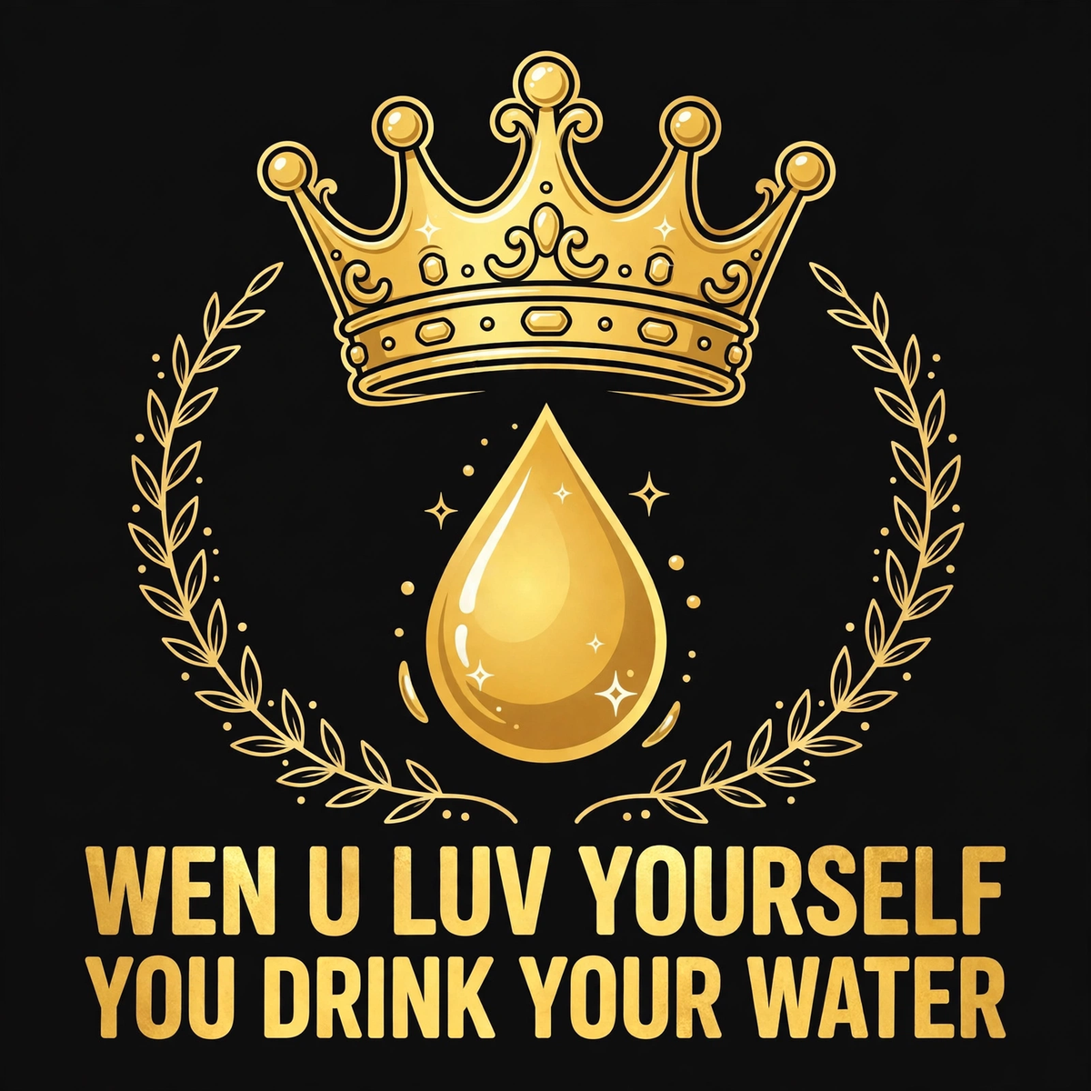 Wen U Luv Yourself You Drink Your Water design