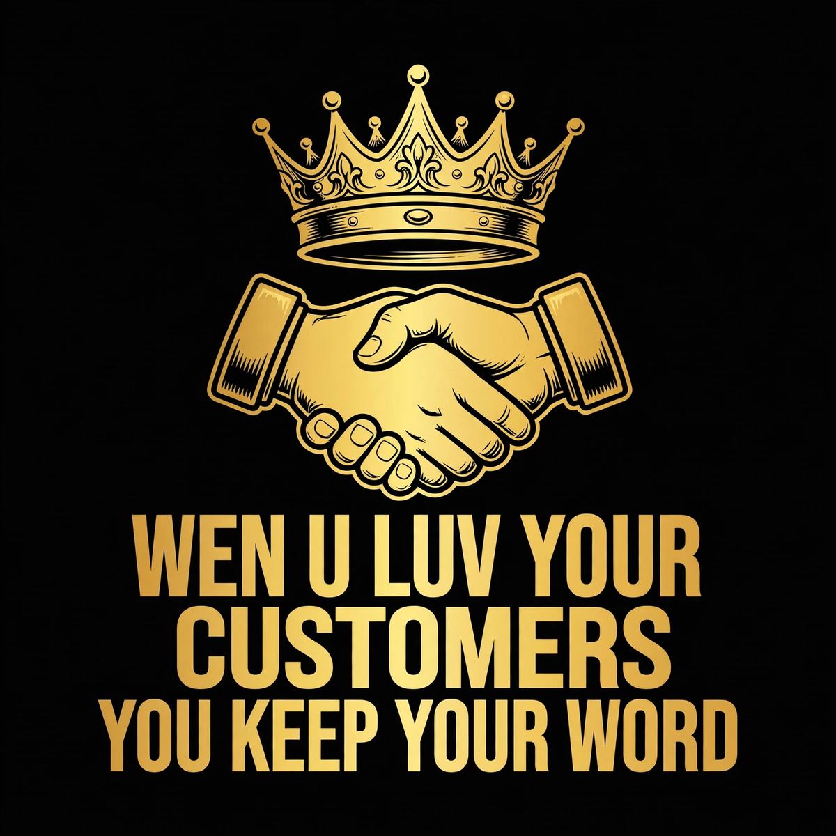 Wen U Luv Your Customers You Keep Your Word design