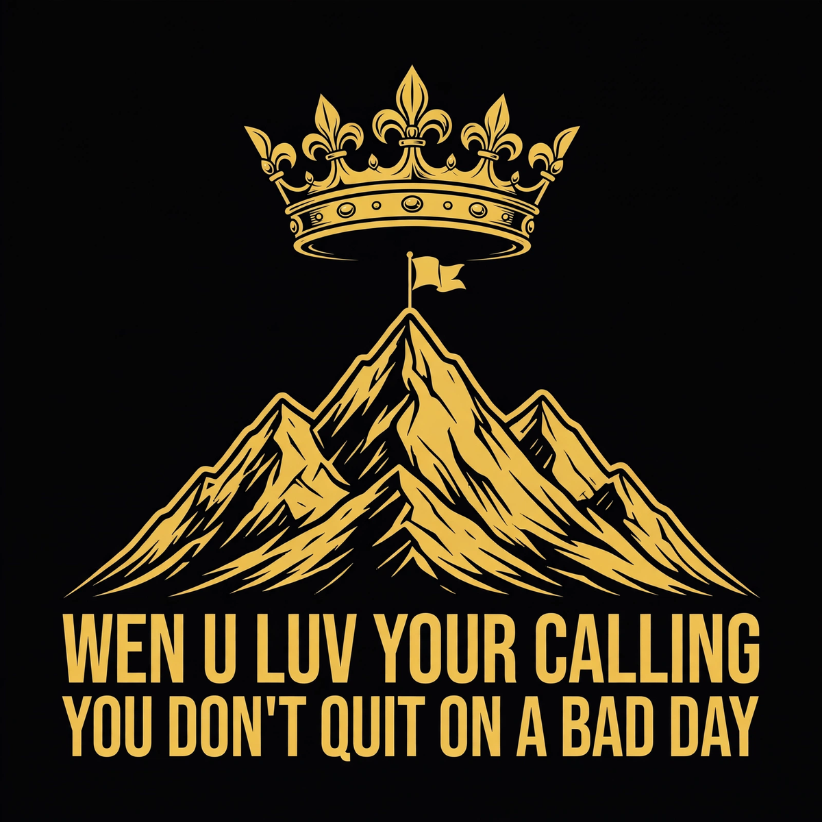 Wen U Luv Your Calling You Don’T Quit On A Bad Day design