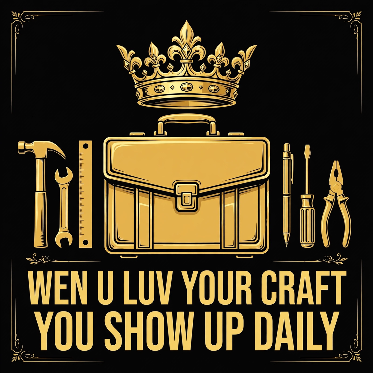 Wen U Luv Your Craft You Show Up Daily design