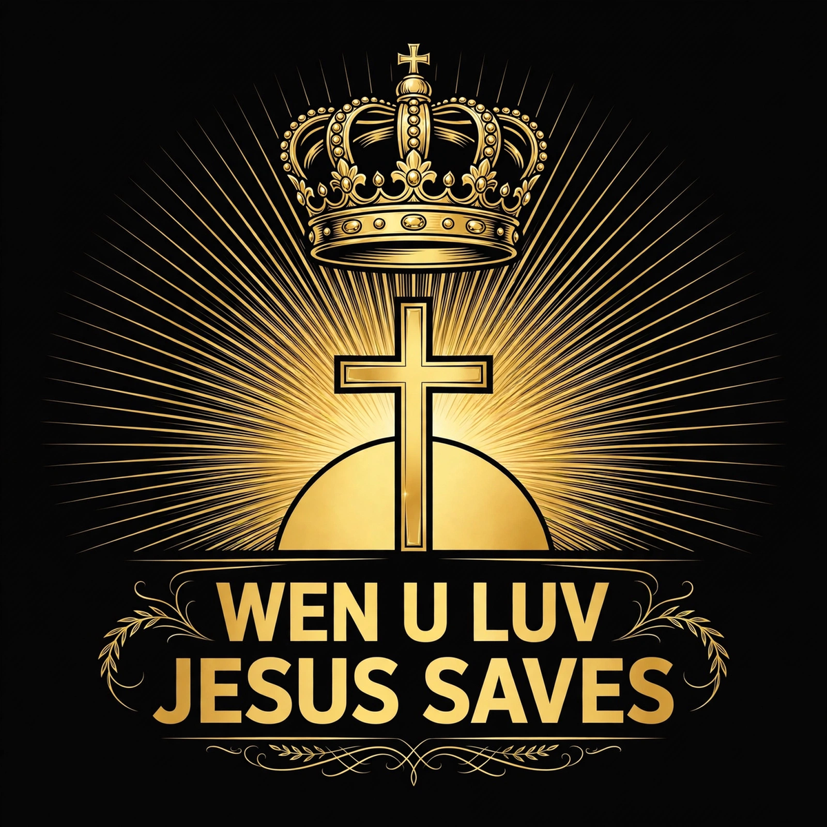 Wen U Luv Jesus Saves design