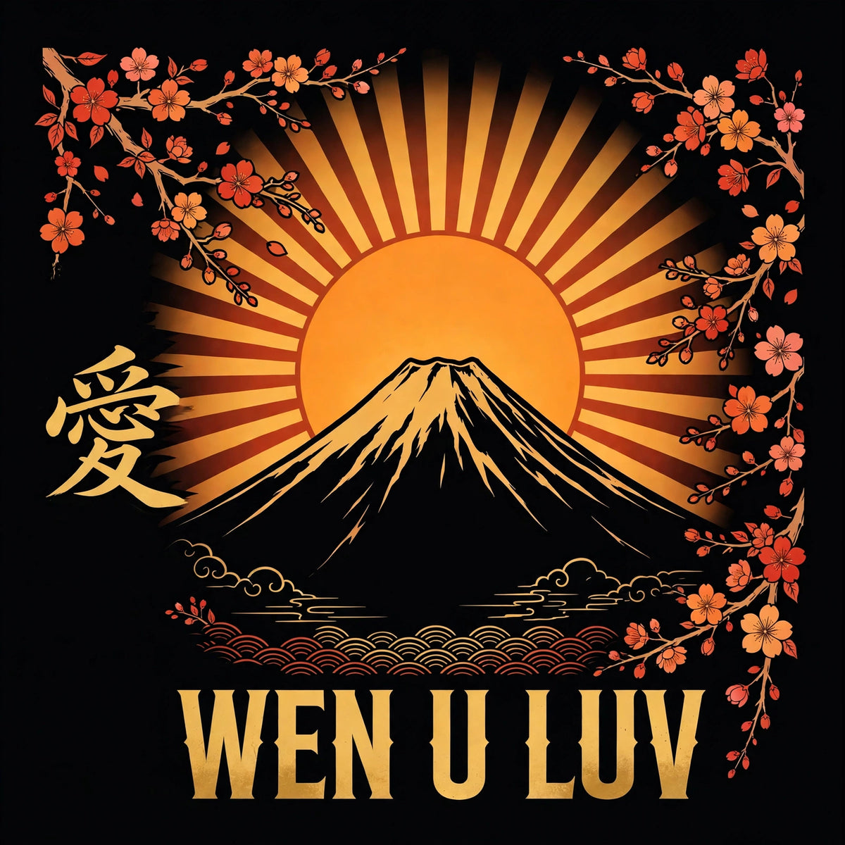 Wen U Luv Kanji Sunrise Tee