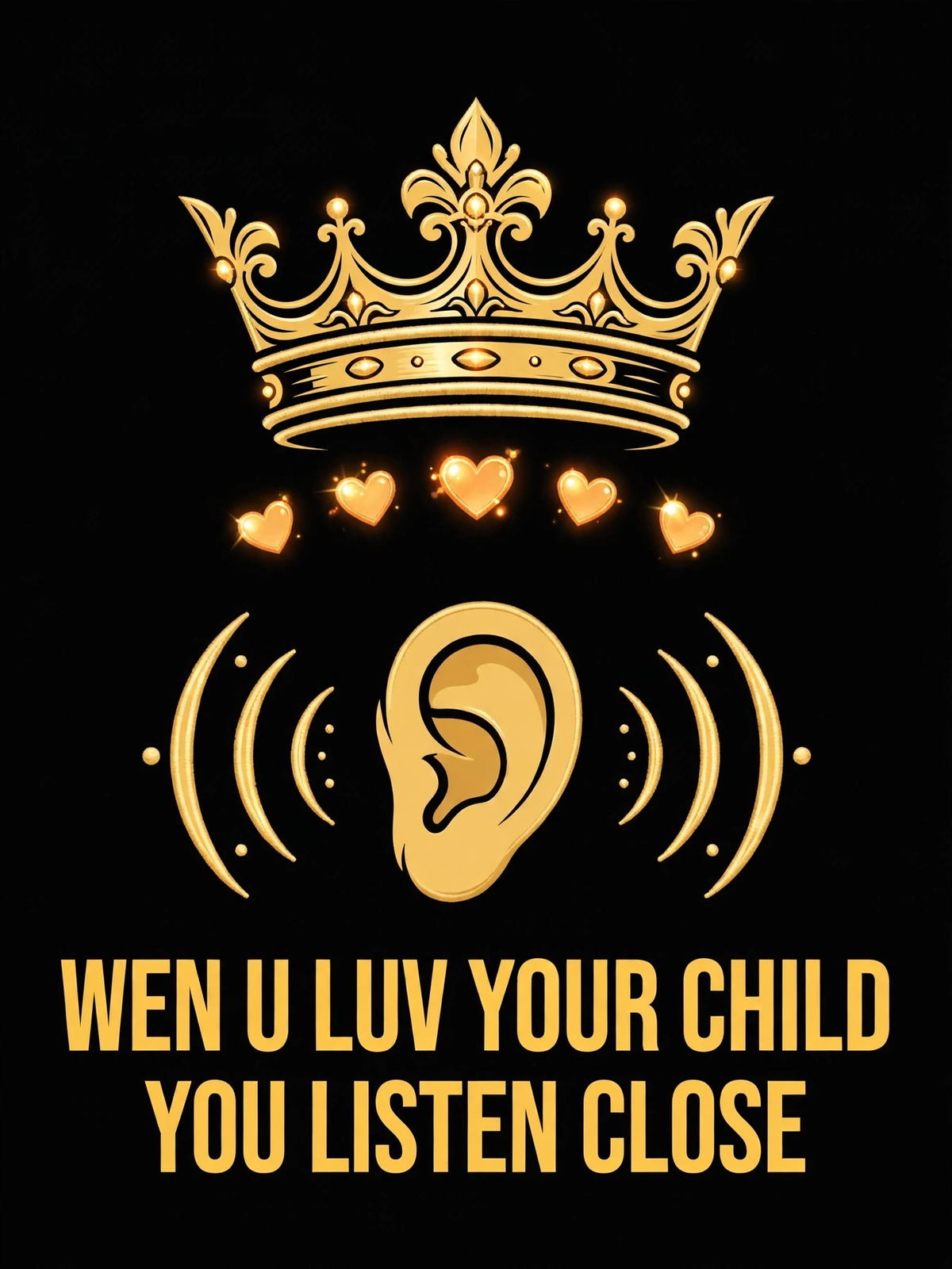 Wen U Luv Your Child You Listen Close design