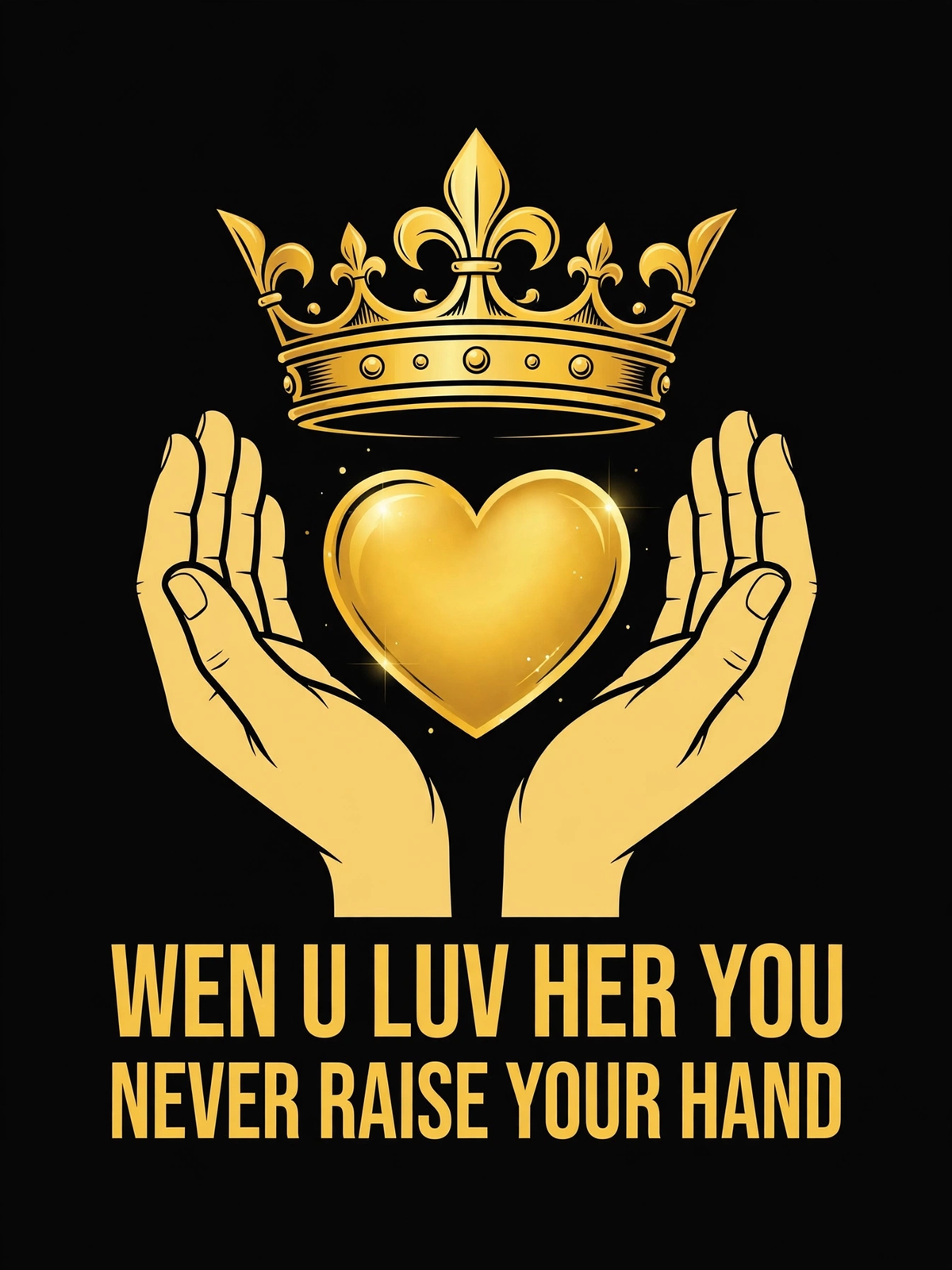 Wen U Luv Her You Never Raise Your Hand design