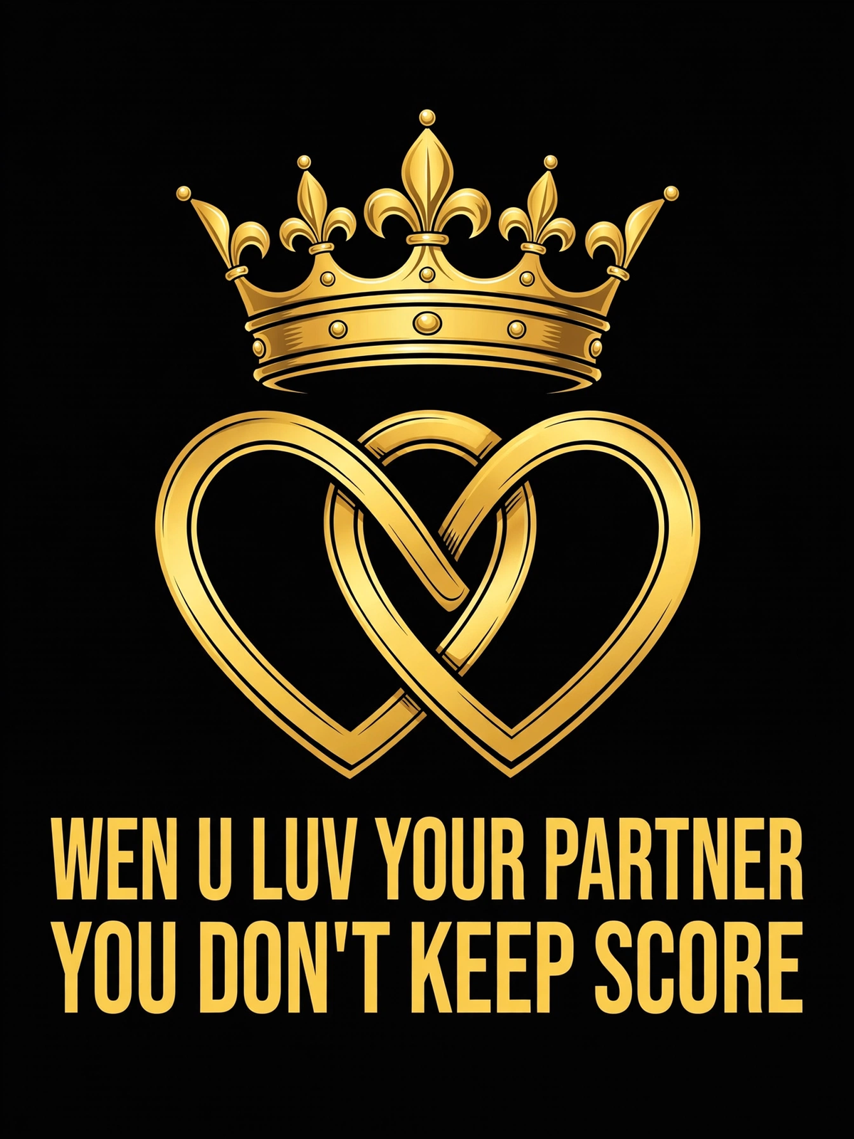 Wen U Luv Your Partner You Don’T Keep Score design