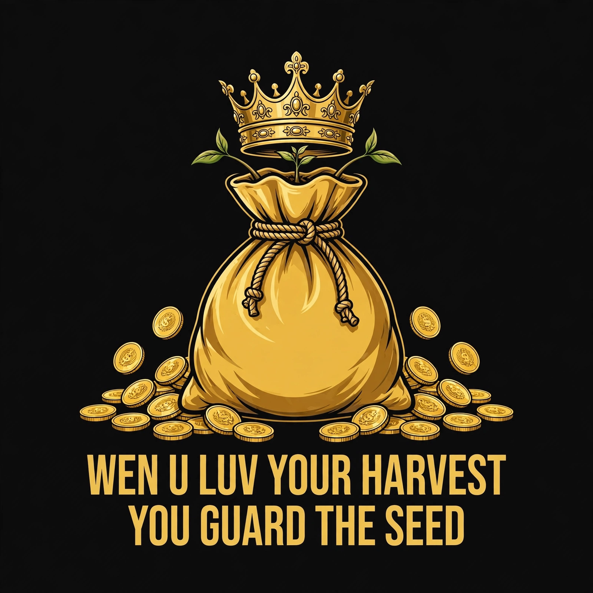 Wen U Luv Your Harvest You Guard The Seed design