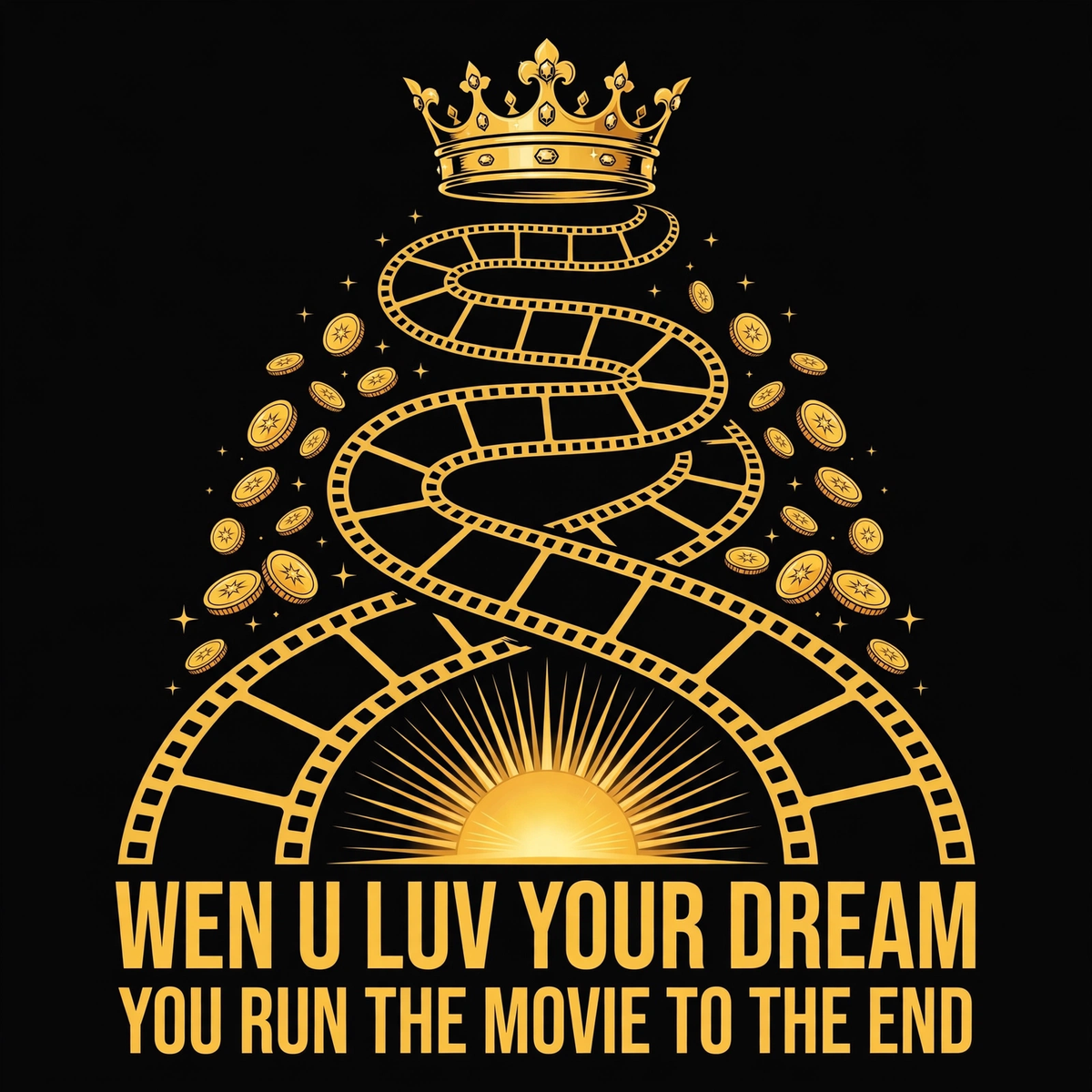 Wen U Luv Your Dream You Run The Movie To The End design