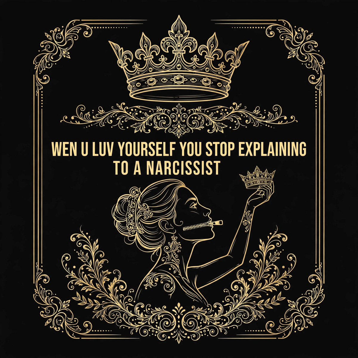 Wen U Luv Yourself You Stop Explaining To A Narcissist Tee