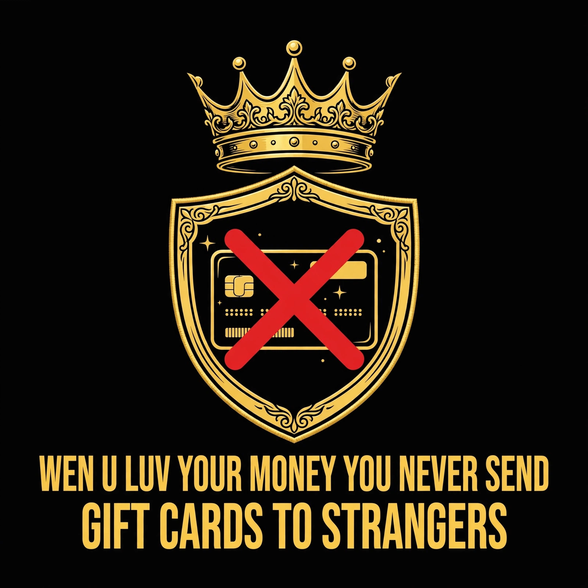 Wen U Luv Your Money You Never Send Gift Cards To Strangers design