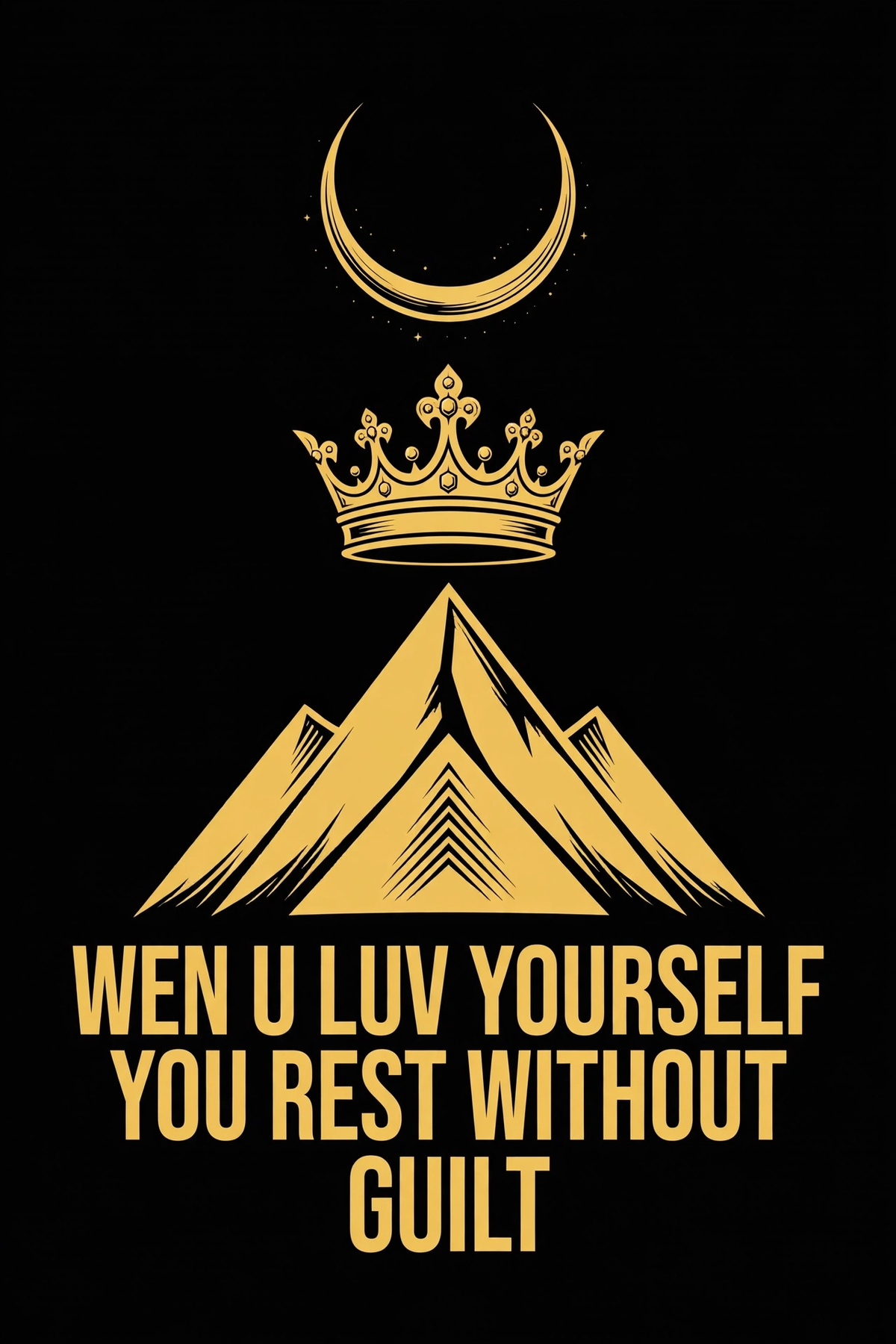 Wen U Luv Yourself You Rest Without Guilt design