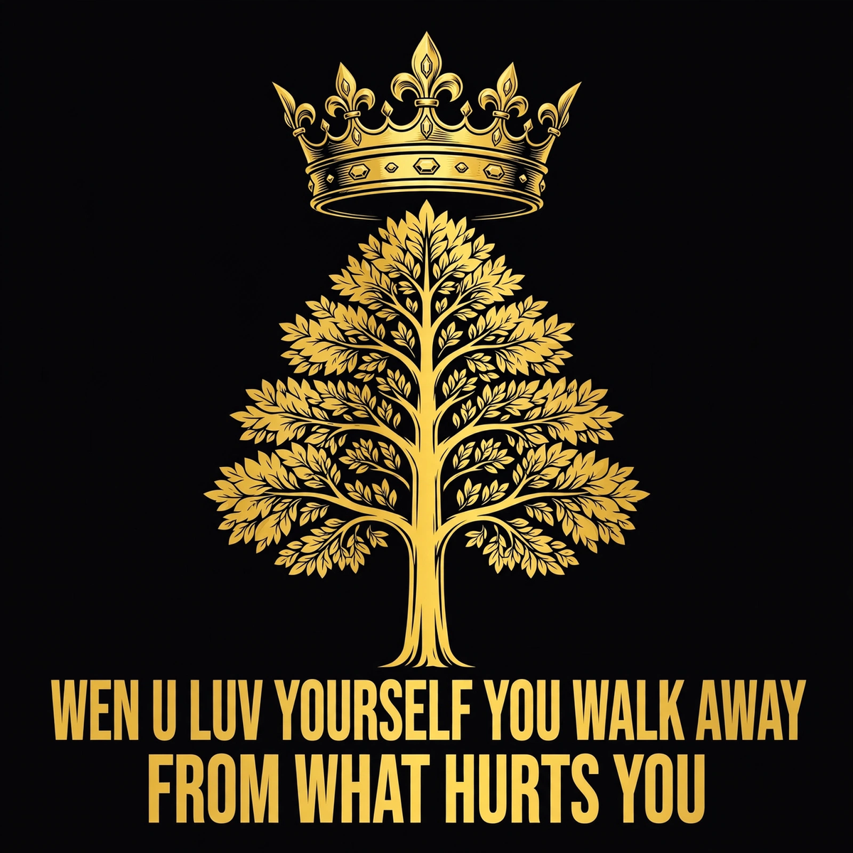 Wen U Luv Yourself You Walk Away From What Hurts You design