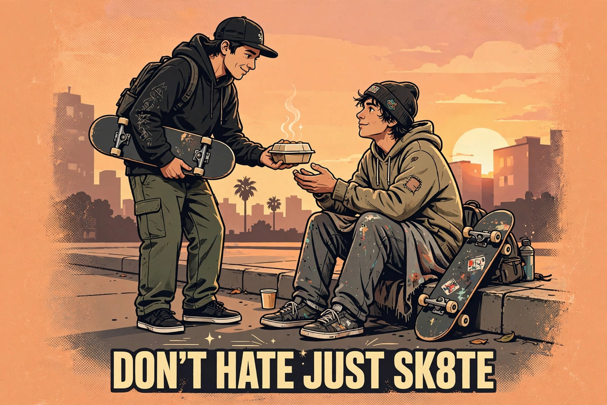 Don't Hate Just SK8TE Feeding Tee