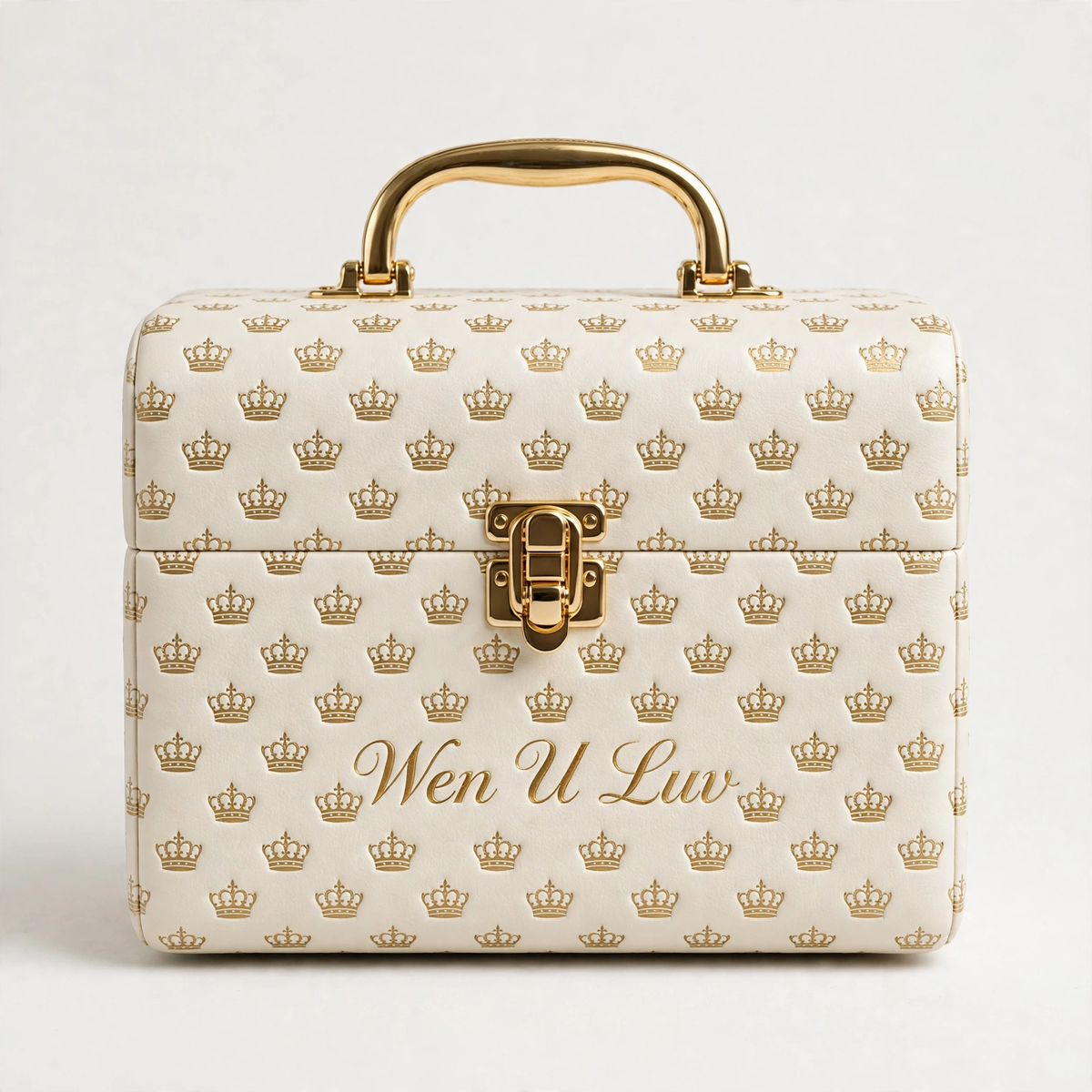 WEN U LUV Train Case - Crown Cream