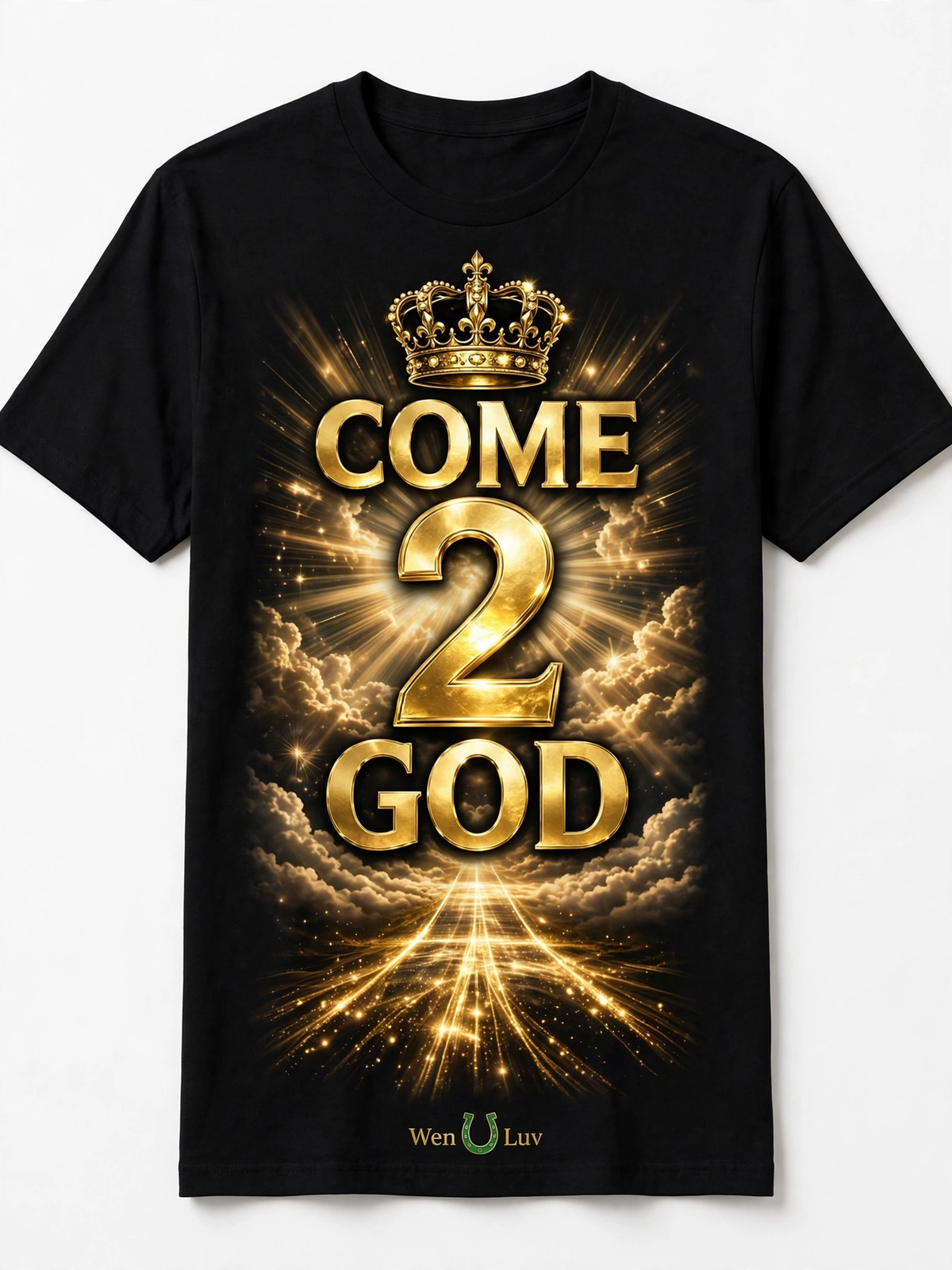 COME 2 GOD Tee - Men's (Black + Gold)