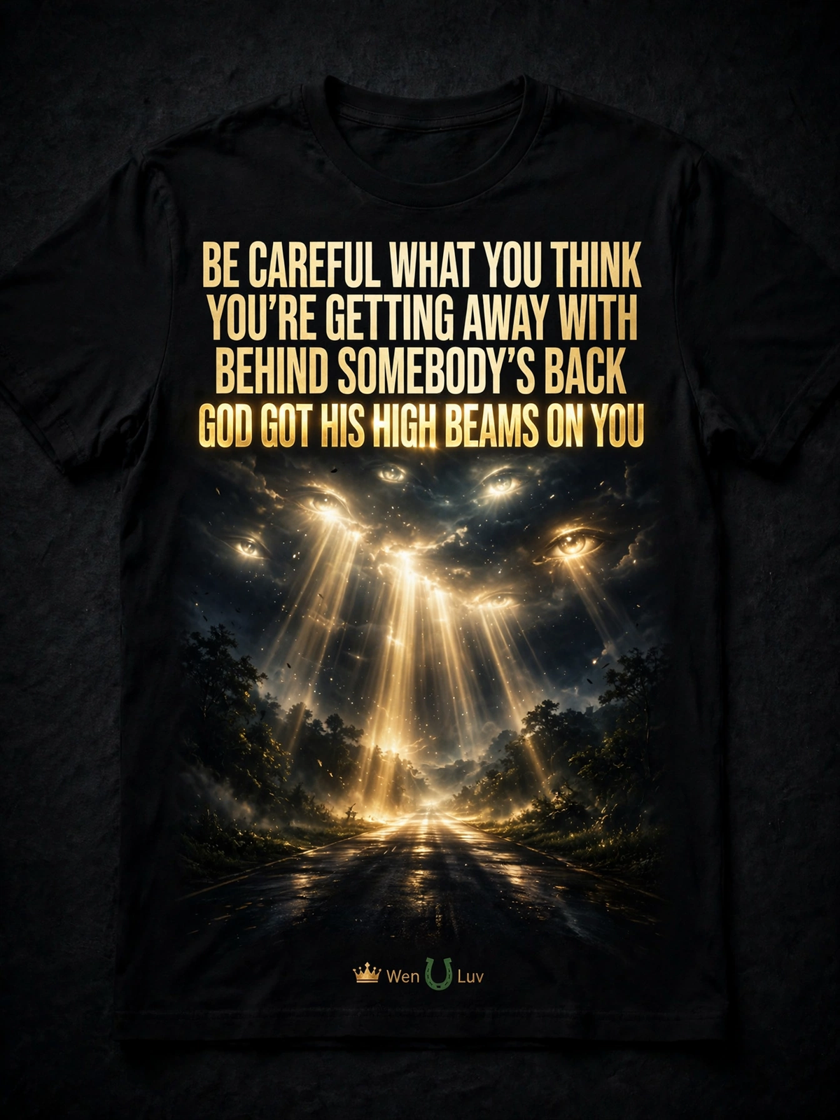HIGH BEAMS Tee - Men's (Black + Gold)