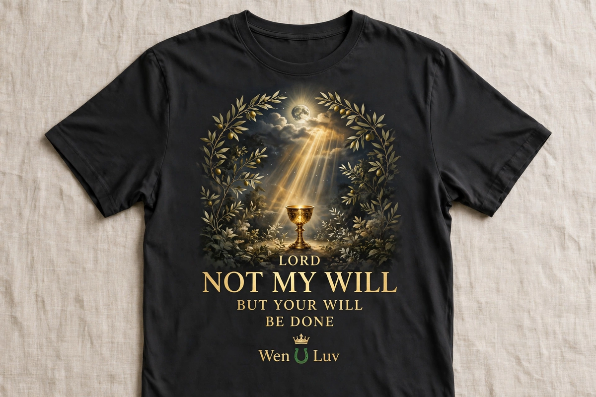 NOT MY WILL Tee - Men's (Charcoal + Gold)