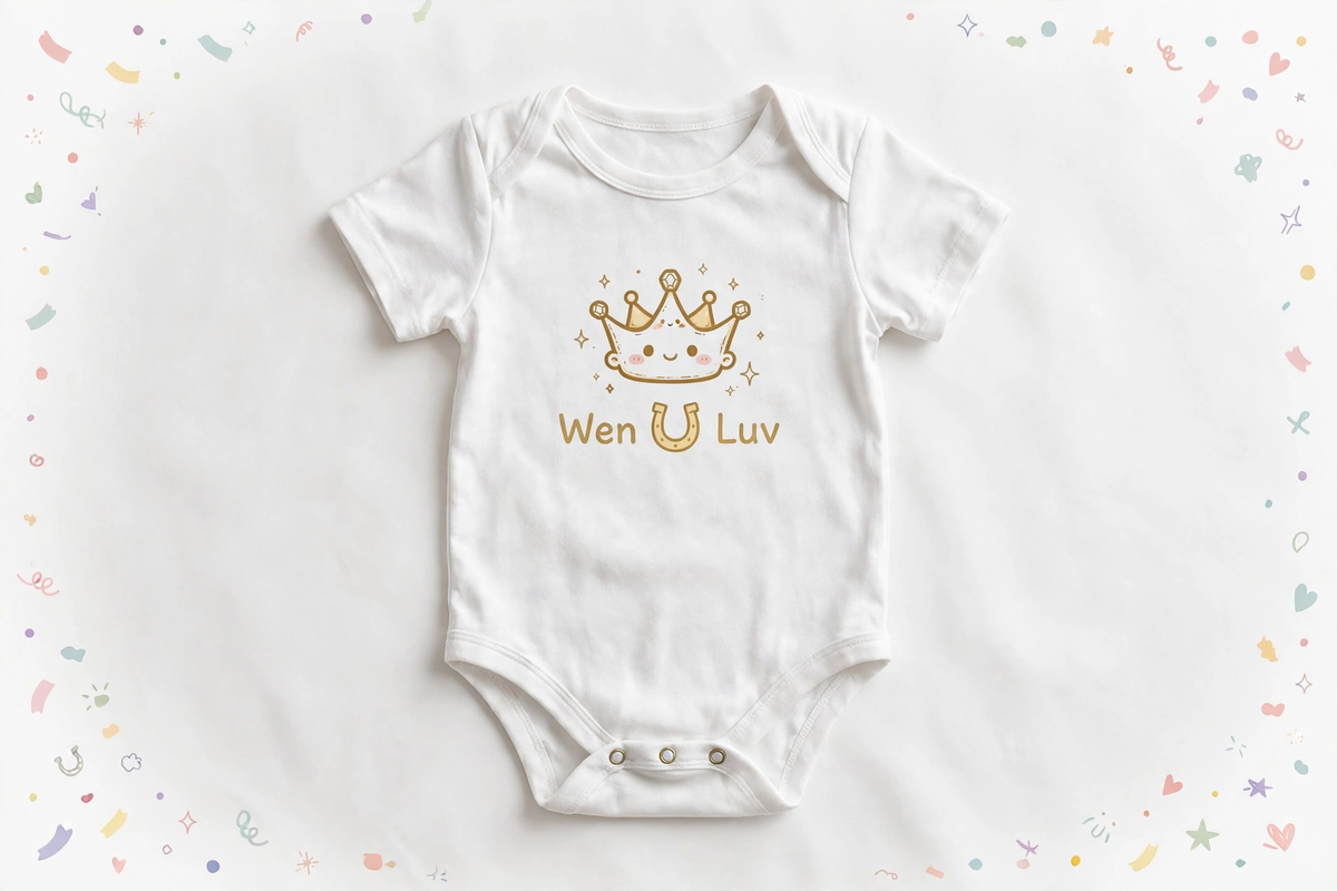 WEN U LUV Baby Onesie - Little Crown