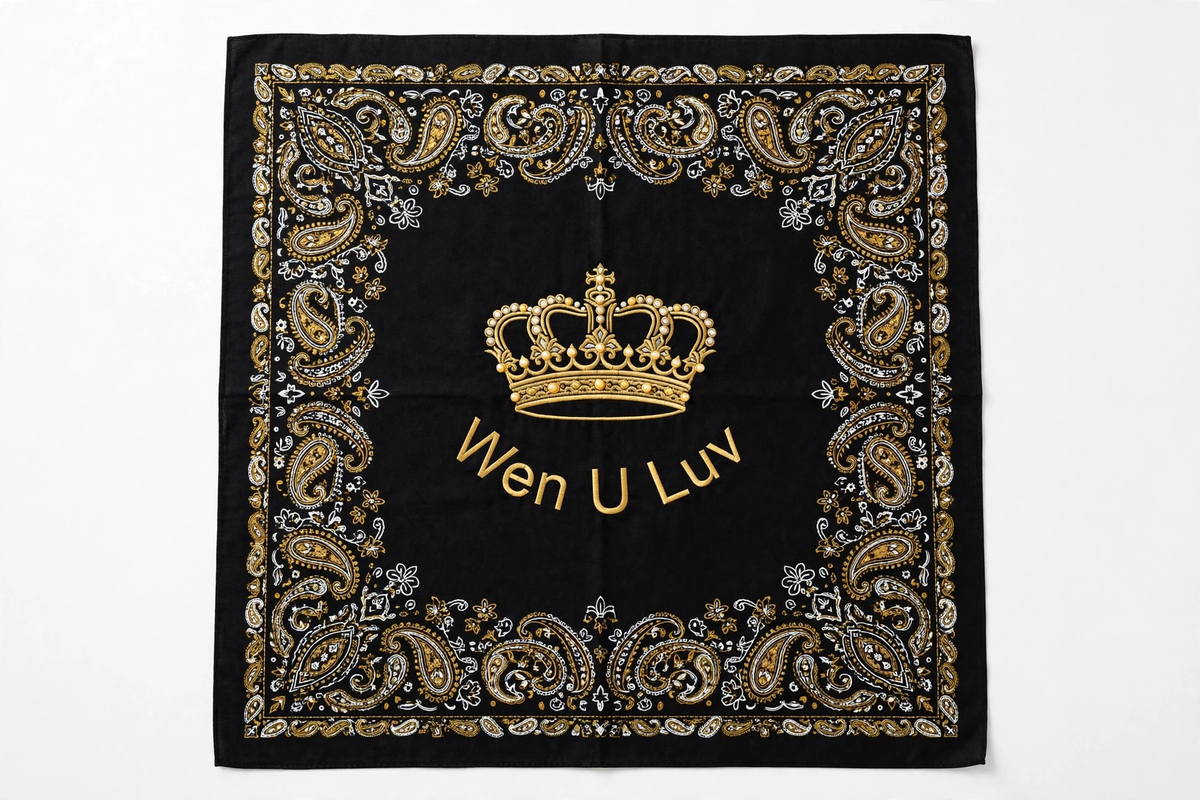 WEN U LUV Bandana - Paisley Gold