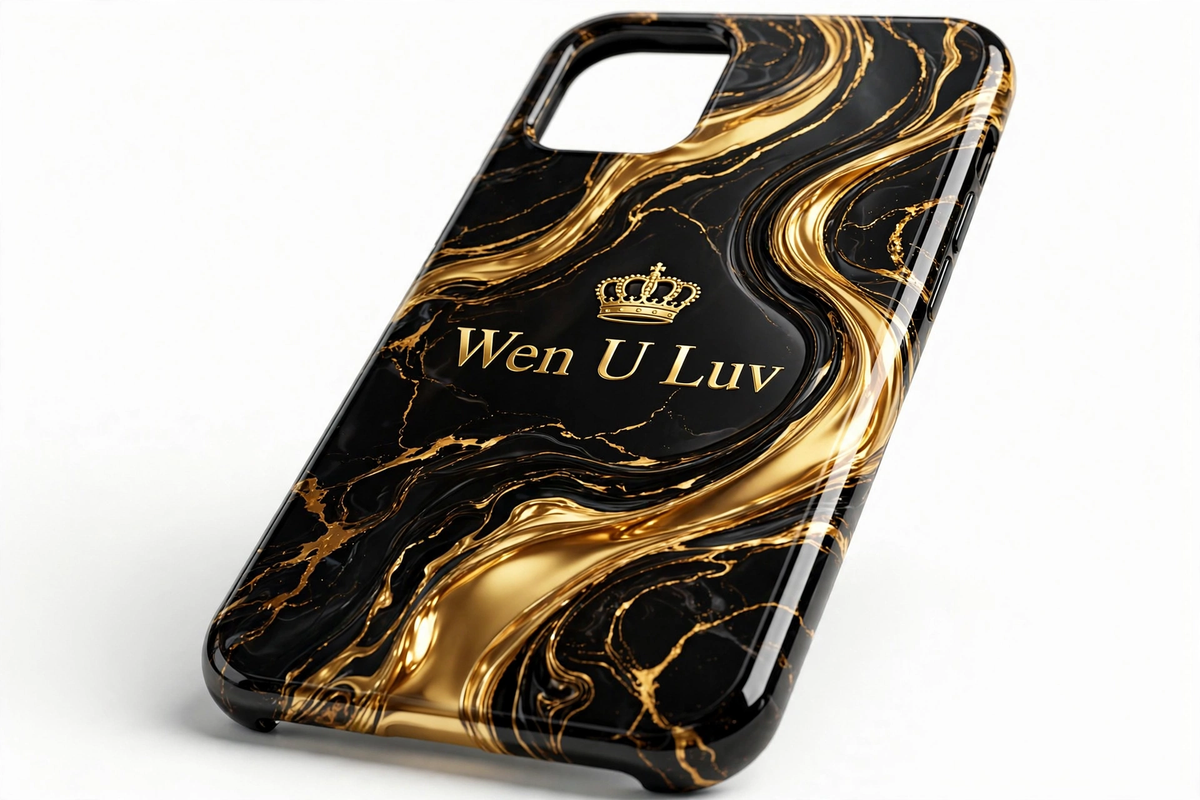 WEN U LUV Phone Case - Gold Marble