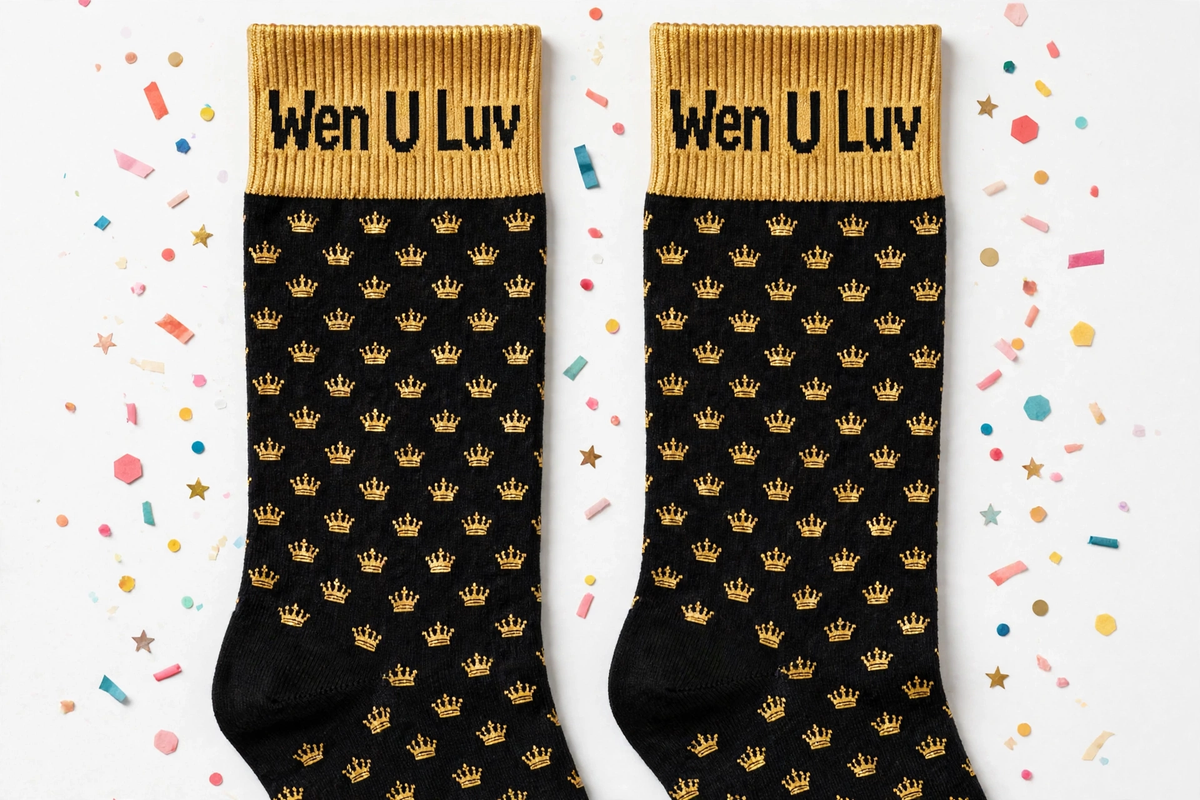 WEN U LUV Socks - Crown Pattern