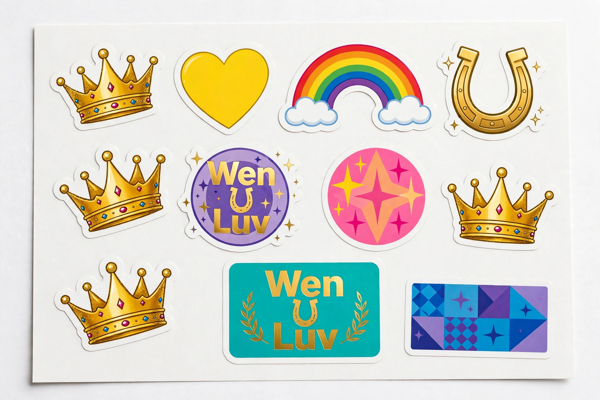 WEN U LUV Sticker Sheet - Crown Pack