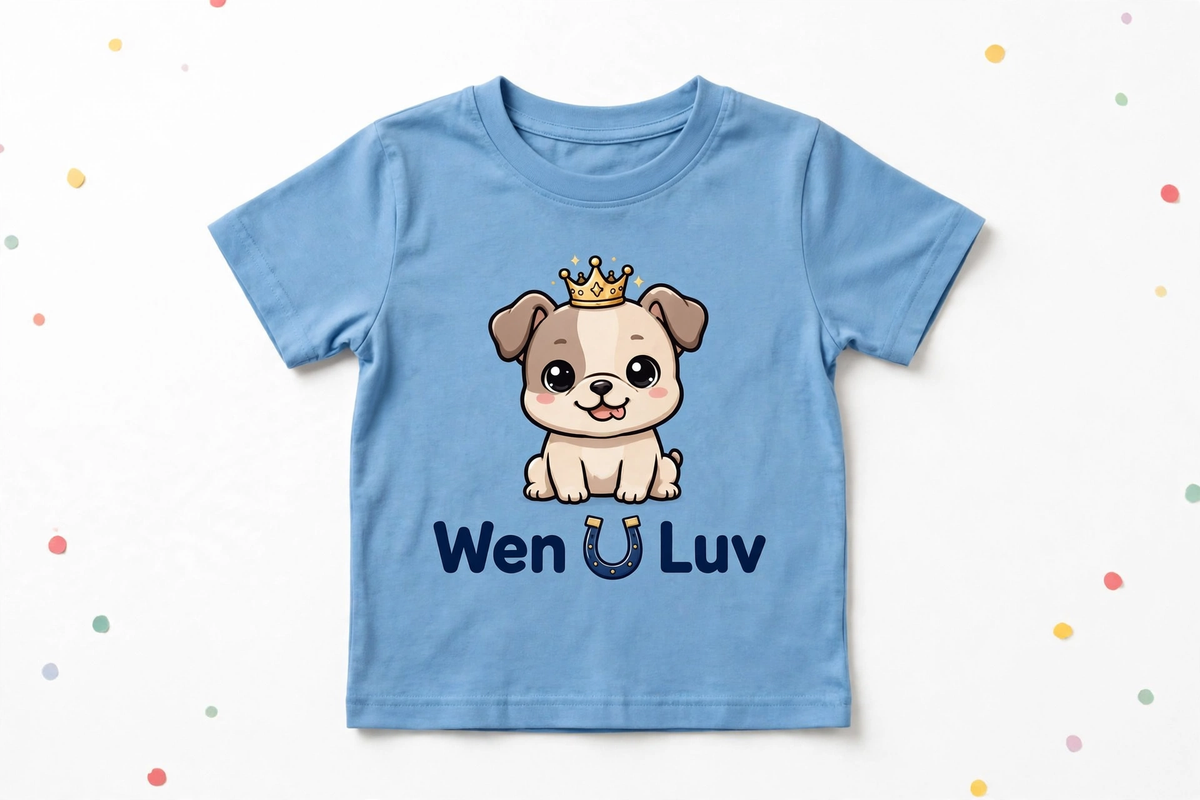 WEN U LUV Toddler Tee - Puppy Crown