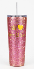WEN U LUV Tumbler - Pink Glitter