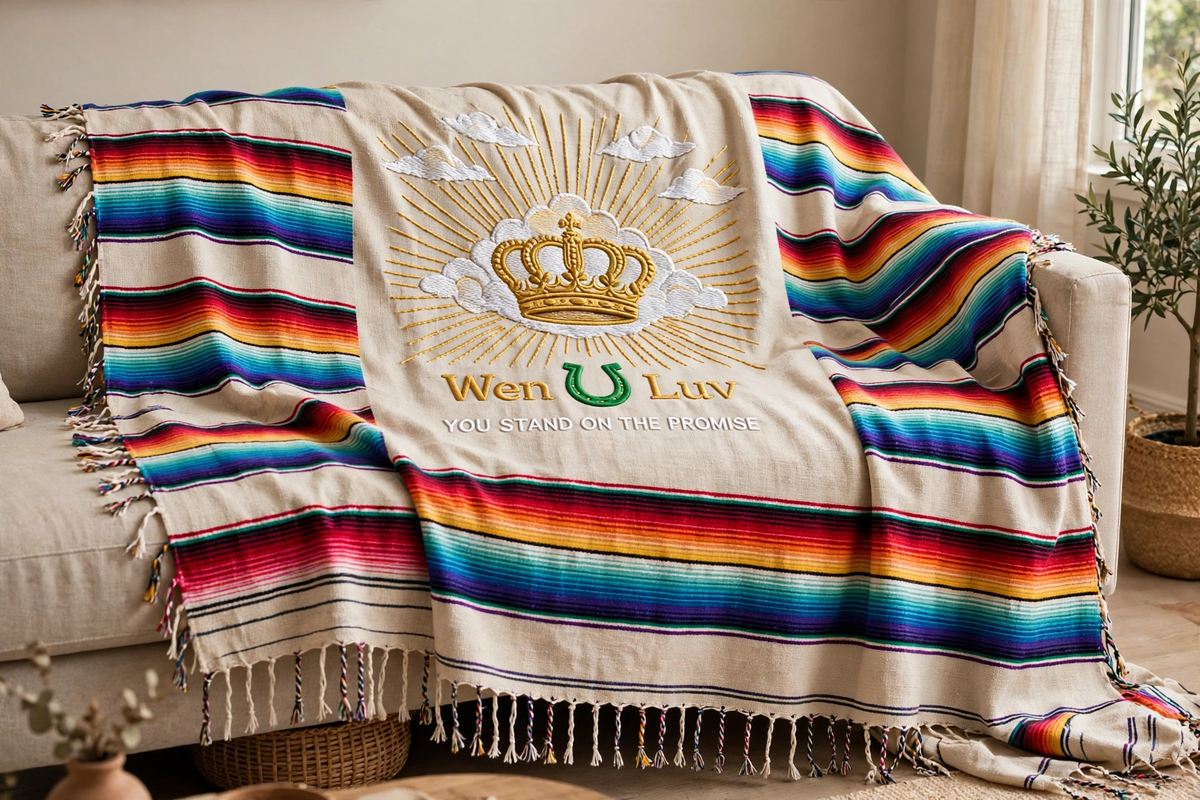 WEN U LUV Prayer Blanket - Rainbow Covenant (Oversized Throw)