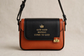 GOD SAID REPENT Crossbody Purse - Burnt Orange + Black