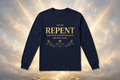 GOD SAID REPENT Long-Sleeve Tee - Men's (Navy + Gold)