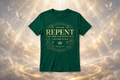 GOD SAID REPENT Tee - Women's (Emerald + Gold)
